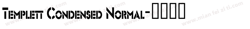 Templett Condensed Normal字体转换